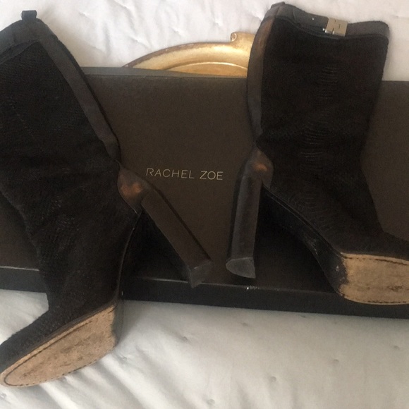 Rachel Zoe high Black Calf Hair Boots - Picture 3 of 4